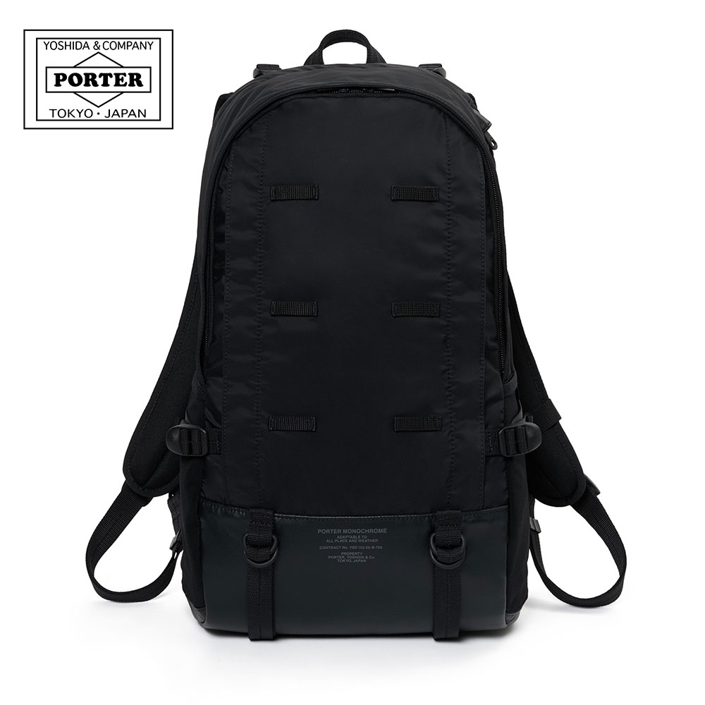 【新品未使用】PORTER ポーターモノグラム リュック 総柄 ブラック PORTER ポーター モノクローム デイパック 755-05972 MONOCHROME 吉田