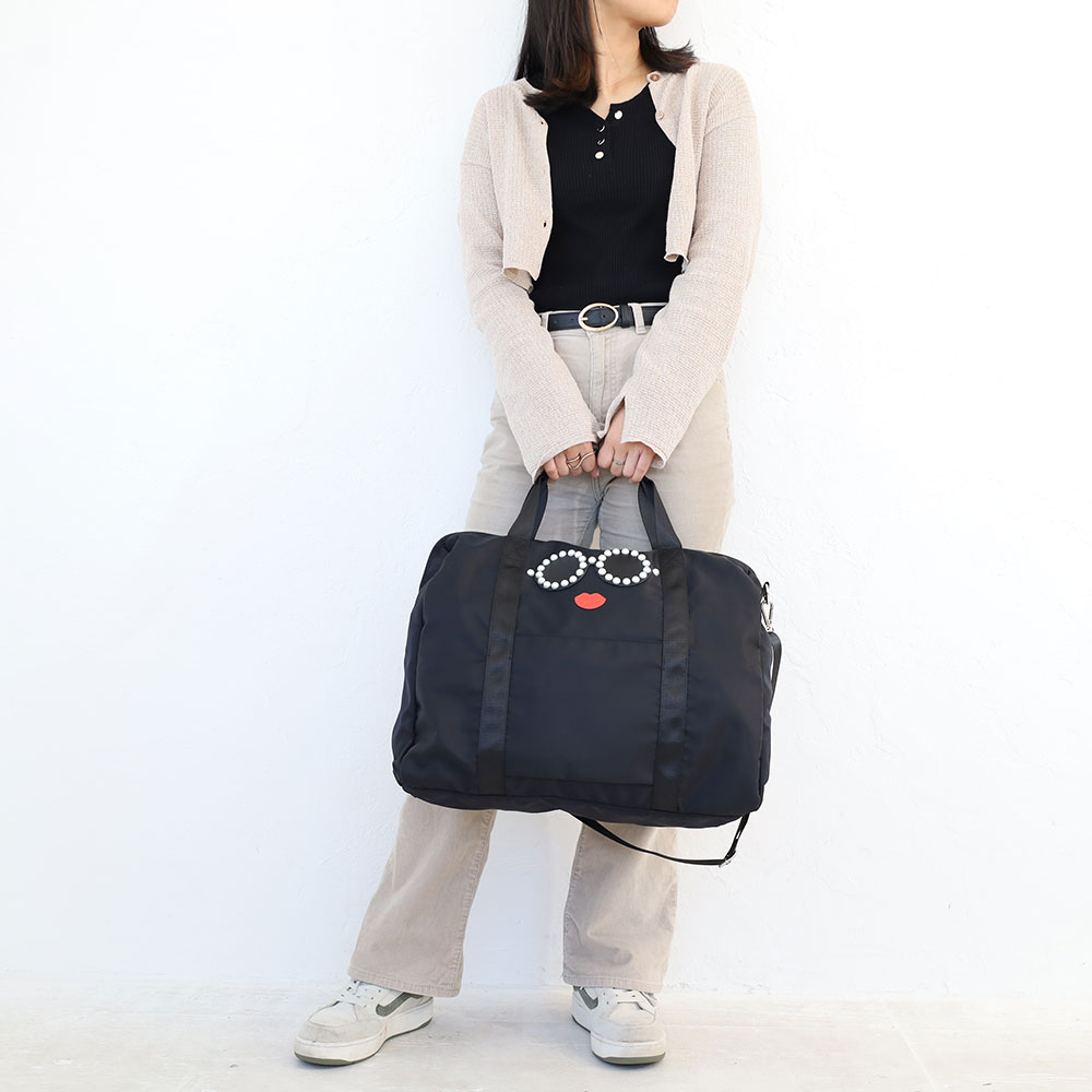 大　ボストンバッグ　ジョリーフルール　サテン生地　アクアトピア　2way a-jolie（アジョリー） トートバッグ ボストンバッグ エコバッグ aj