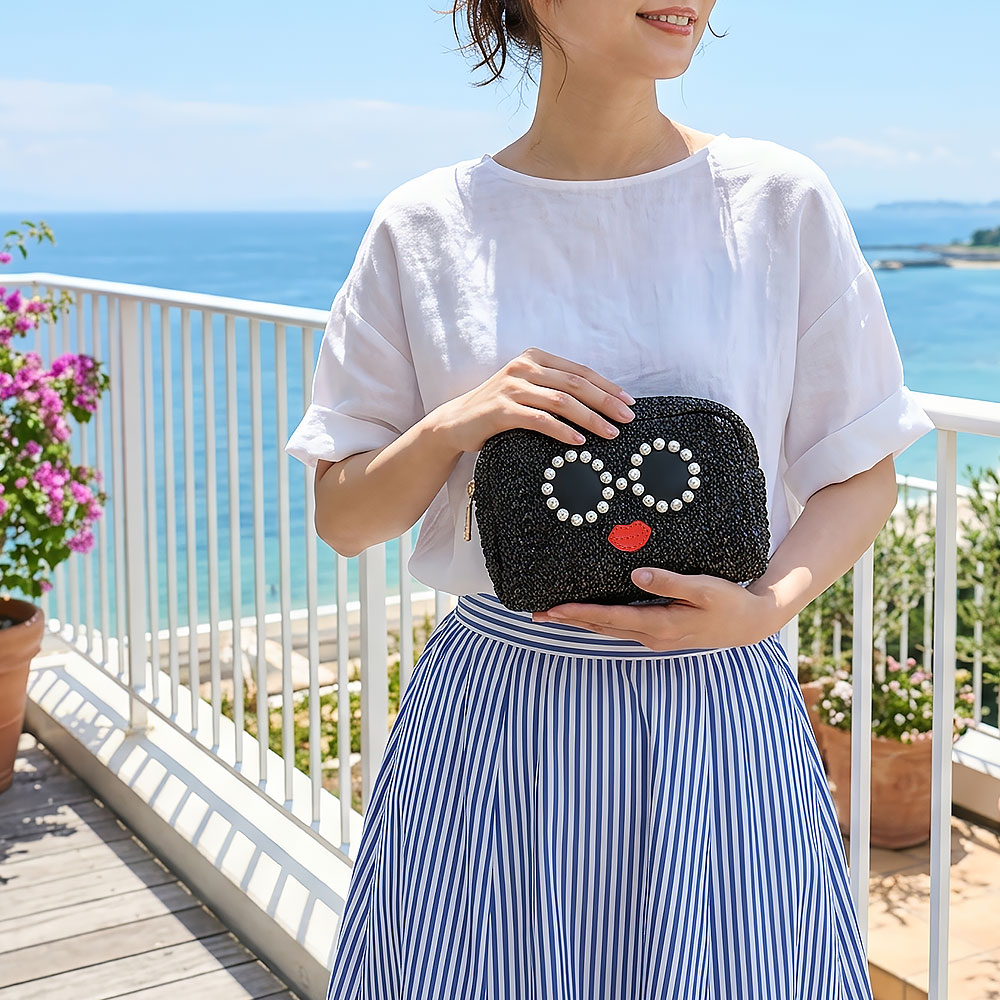 a-jolie（アジョリー） ポーチ カゴ風素材 aj-707 レディース 春夏