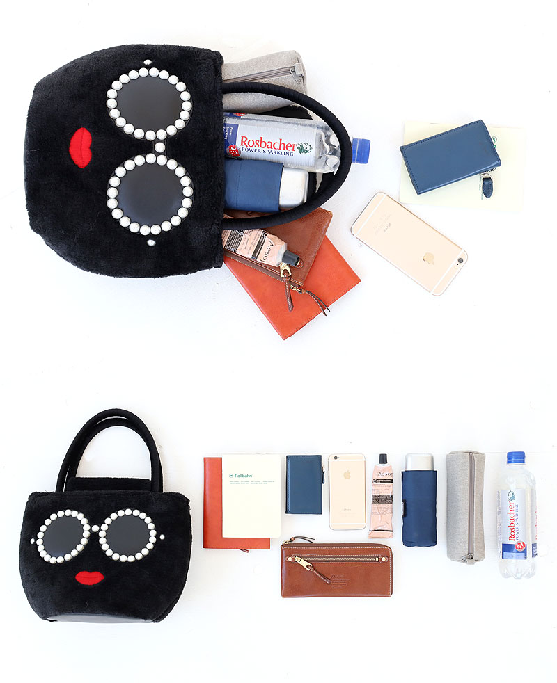 a-jolie（アジョリー） ファーバッグ パールサングラス バッグ