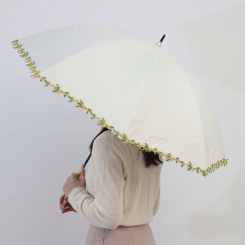 because（ビコーズ） PUフラワーレース レイングッズ 晴雨兼用 UV