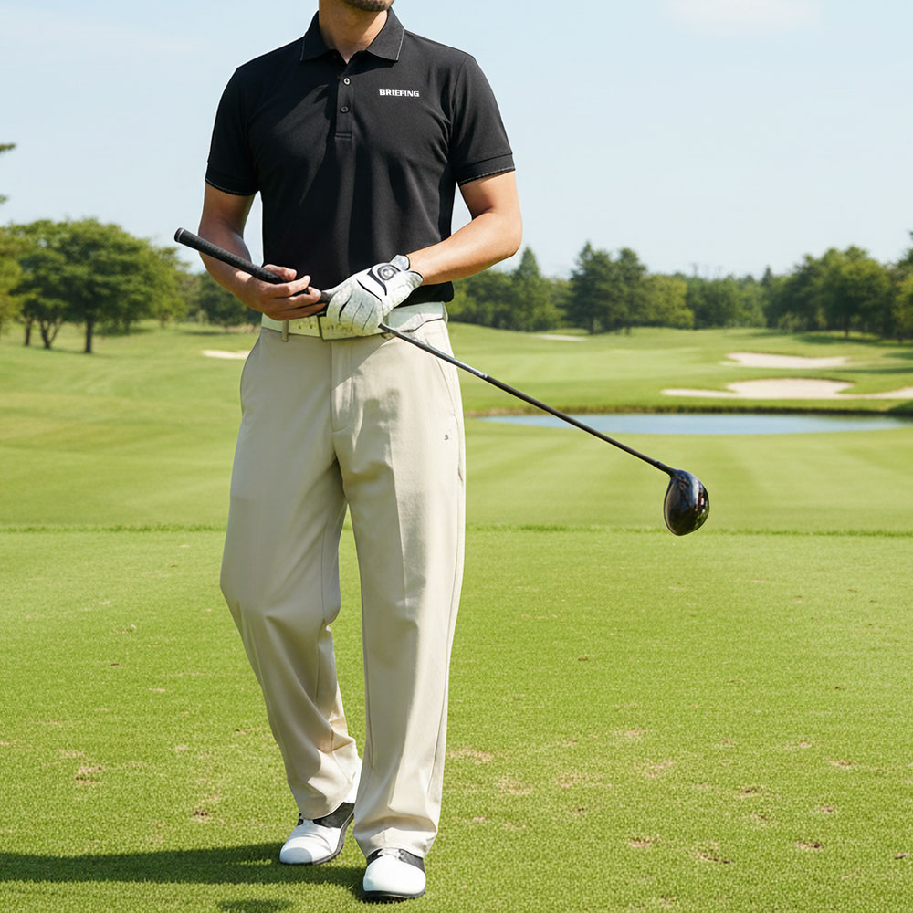 tk 　BRIEFING ゴルフシャツ ホワイトとオリーブ２着 BRIEFING GOLF（ブリーフィングゴルフ） ブリーフィング ゴルフ TOUR