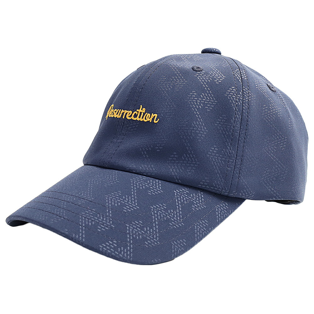 【値下げ不可】RESURRECTION GMエンボスローキャップ / ネイビー Resurrection セール レザレクション RESURRECTION GM エンボス