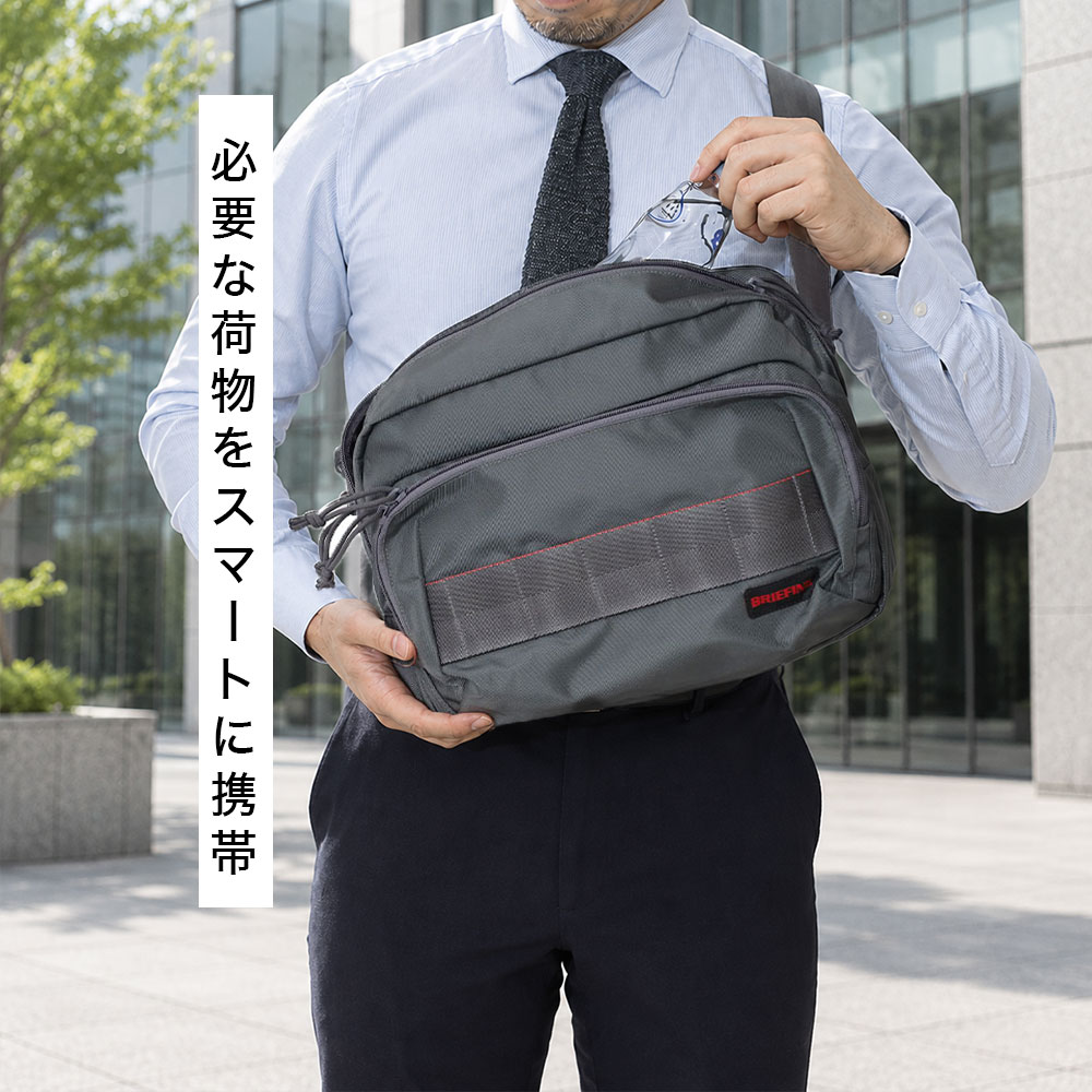 BRIEFING ブリーフィング BS ショルダーバック グレー BRIEFING（ブリーフィング） AG ショルダーバッグ BS BOX SHOULDER M