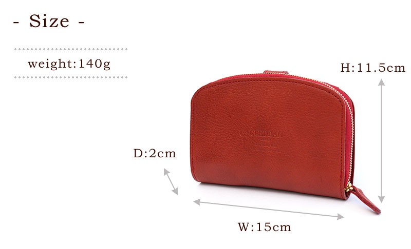 クレドラン　ミエル　二つ折り財布　サイズ