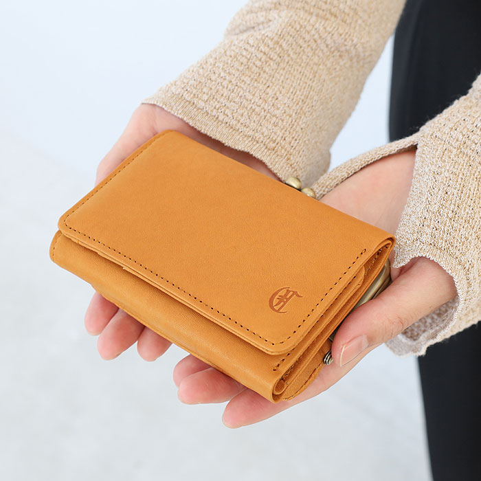 クレドラン CLEDRAN TANTE PURSE WALLET がま口三つ折財布 cl3594 タンテ パースウォレット がま口財布 日本製 レザー 正規品 akz016｜touzaiyamakaban｜02