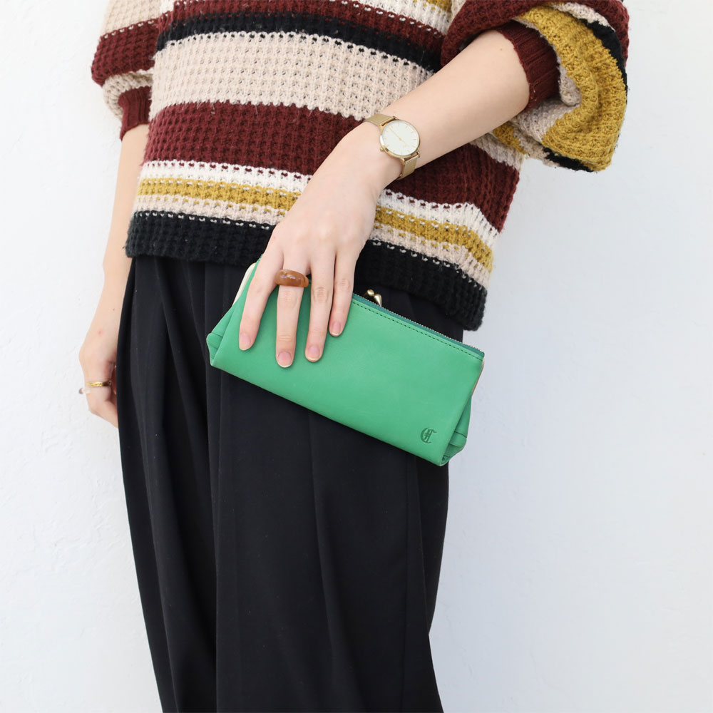 CLEDRAN（クレドラン） CLEDRAN VIF DROP PURSE LONG WALLET がま口長