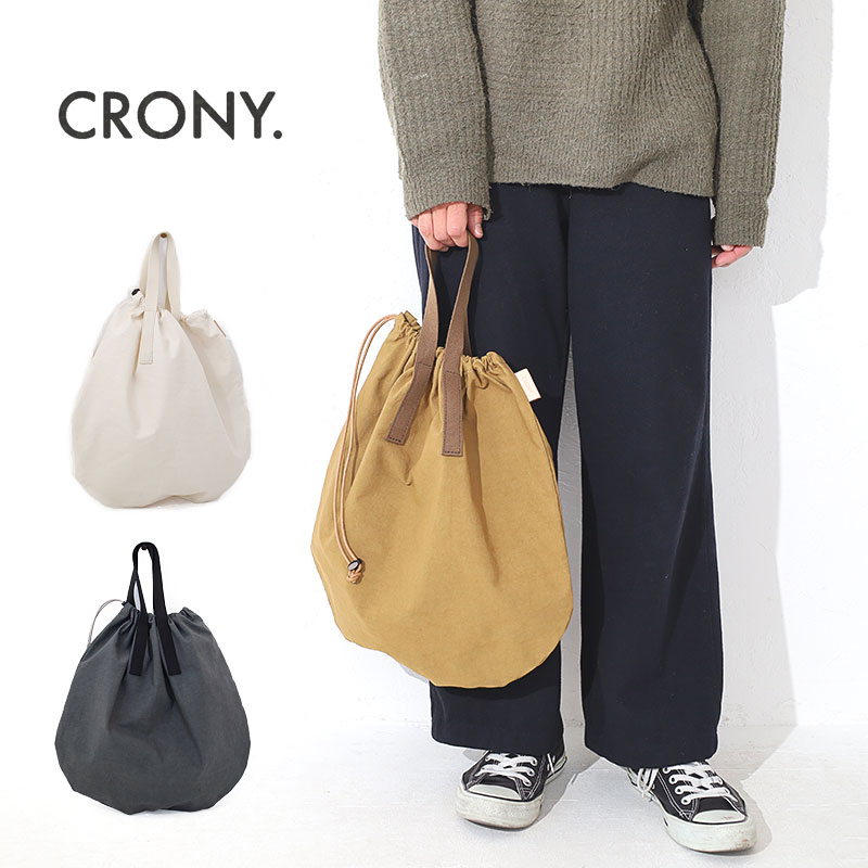 クルニー CRONY. Kinchaku Tote 巾着 巾着バッグ 巾着トート トートバッグ 2WAYバッグ cr-00062 正規品 コットン 綿