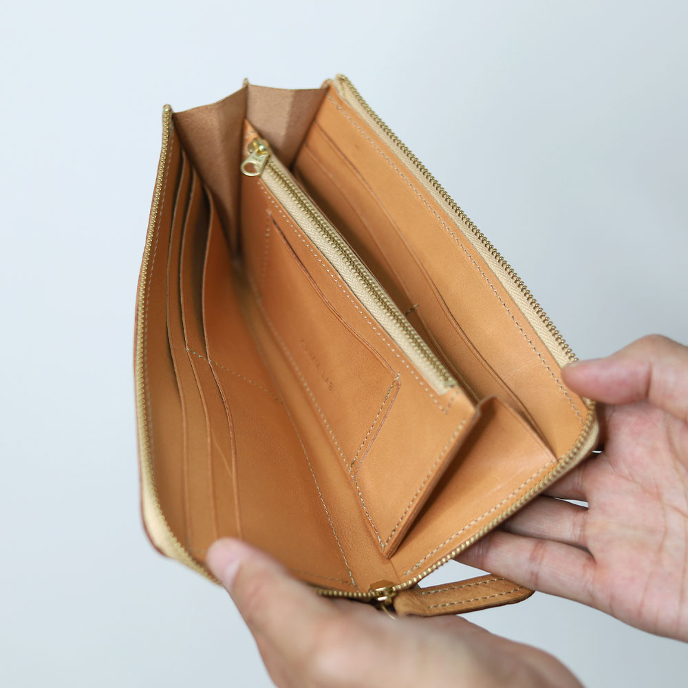 GRIMM LAB L字ファスナー 長財布 薄型 グリムラボ gl-00005 本革 牛革