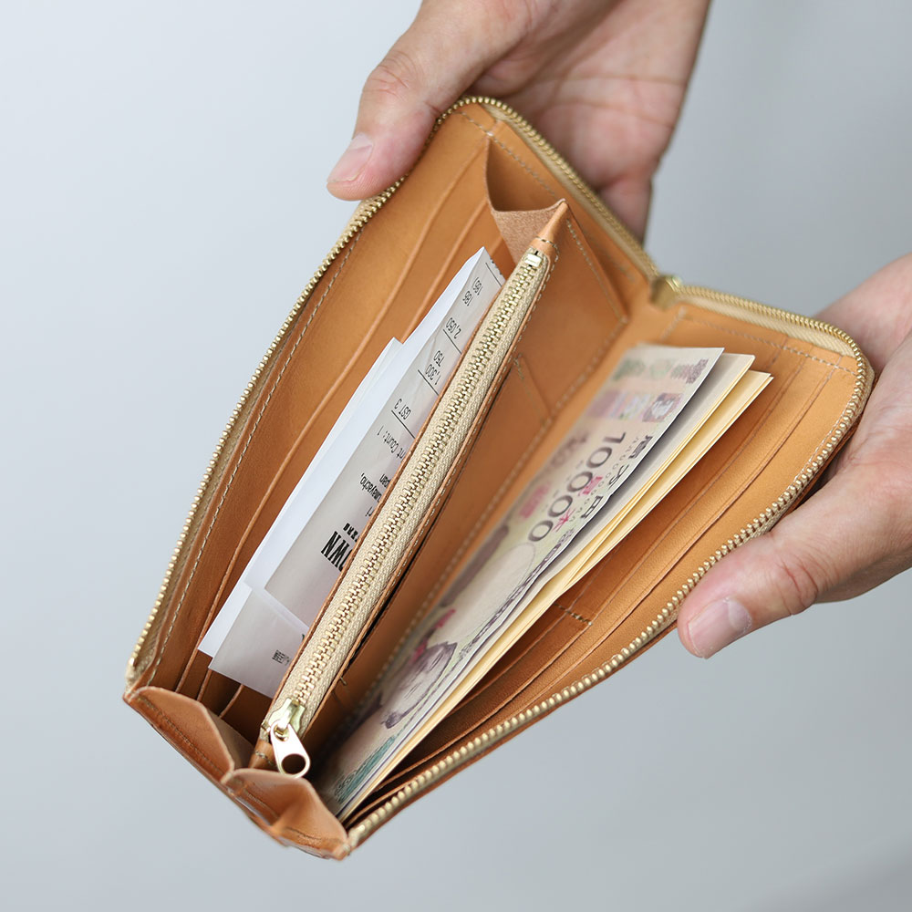 GRIMM LAB L字ファスナー 長財布 薄型 グリムラボ gl-00005 本革 牛革