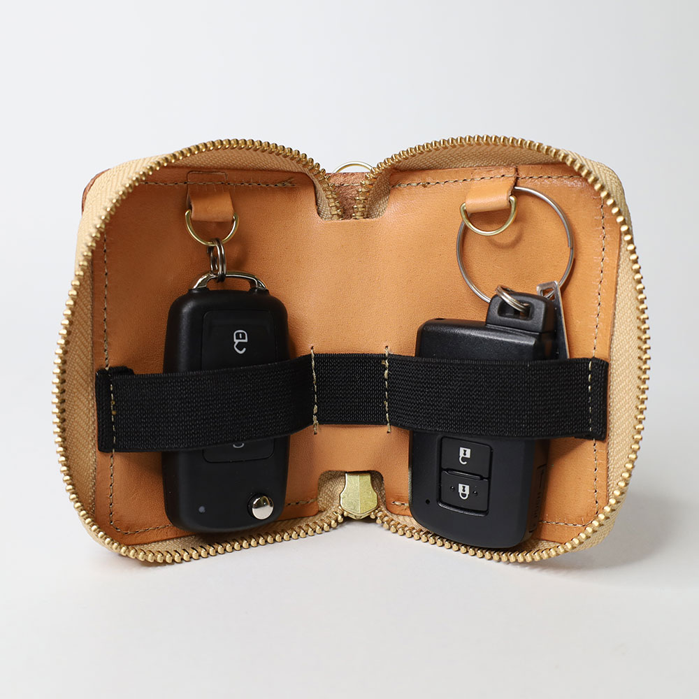 GRIMM LAB グリムラボ 幅広スマートキーケース 2個収納 本革 gl-00007