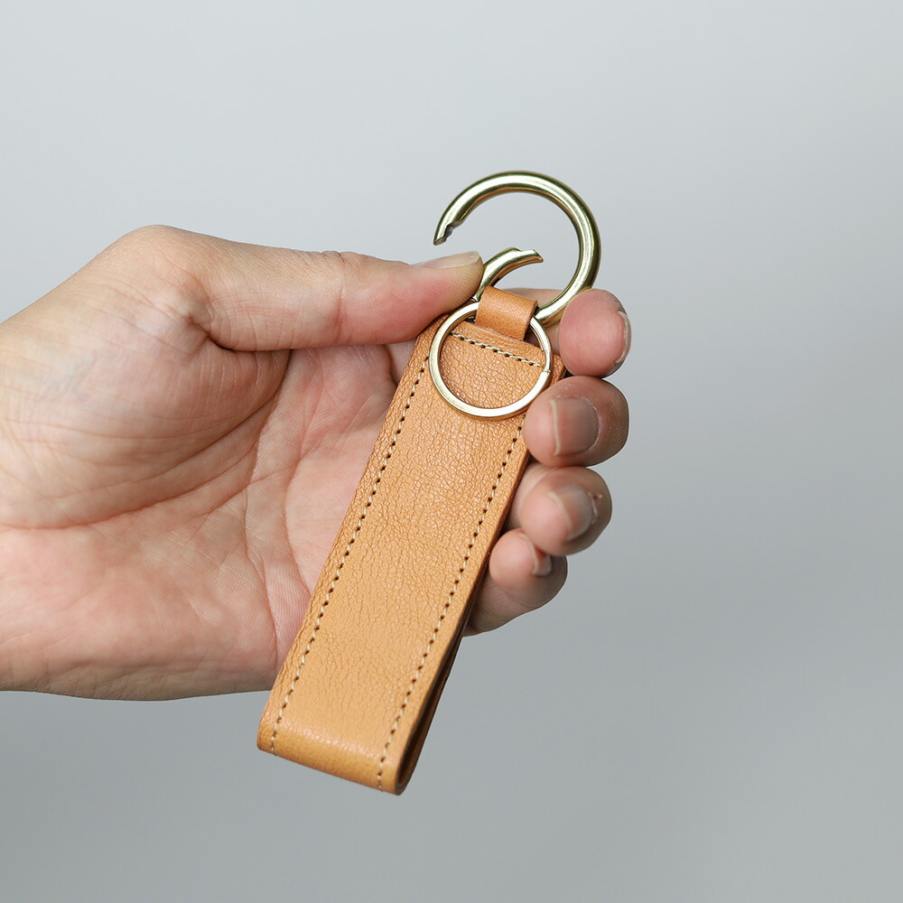 マグネット キーホルダー 日本製 レザー 革 キーリング 本革 カラビナ