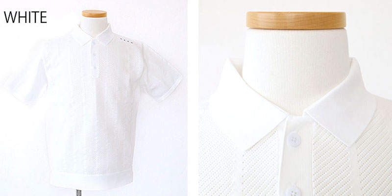 HERG1（エルグワン） ゴルフ STRIPE MESH KNIT POLO ストライプ