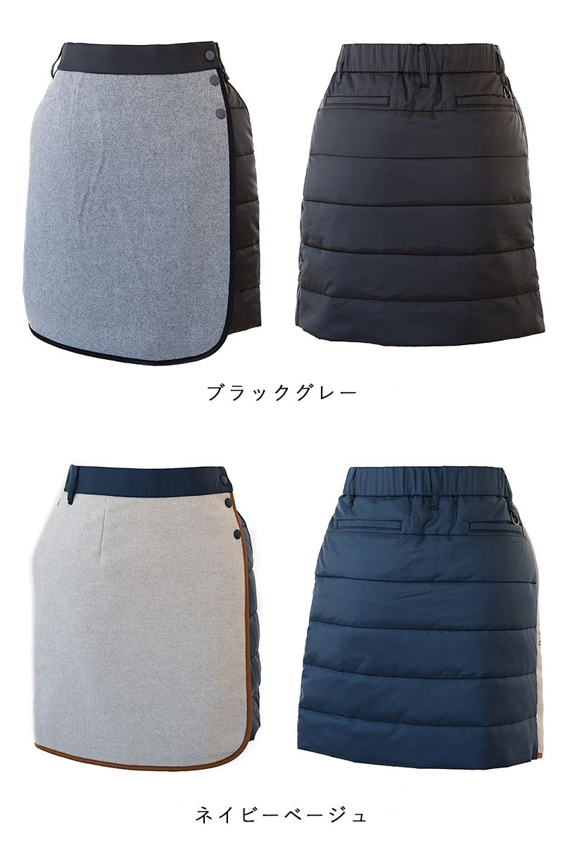 HERG１エルグワン　スカート　ネイビー　新品未使用 HERG1（エルグワン） ゴルフ PADDED TWEED SKIRT スカート ラップ