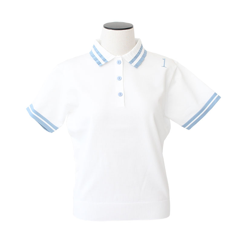 エルグワン HERG1 ゴルフ PLEATED KINIT POLO ポロシャツ プリーツ衿