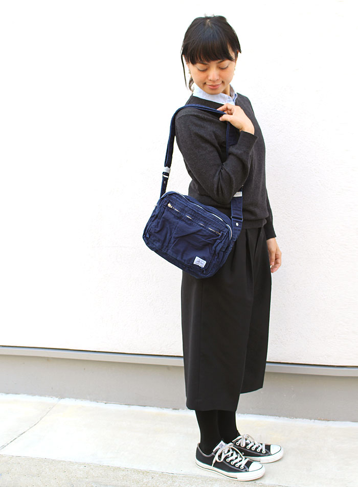 PORTER ショルダービジネスバッグ 紺色 PORTER ポーター ディープブルー ショルダーバッグ 630-06444