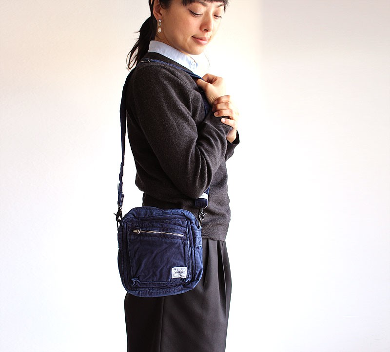 【美品】吉田カバン/ポーターディープブルー PORTER ポーター ディープブルー ショルダーバッグ 630-06446 吉田