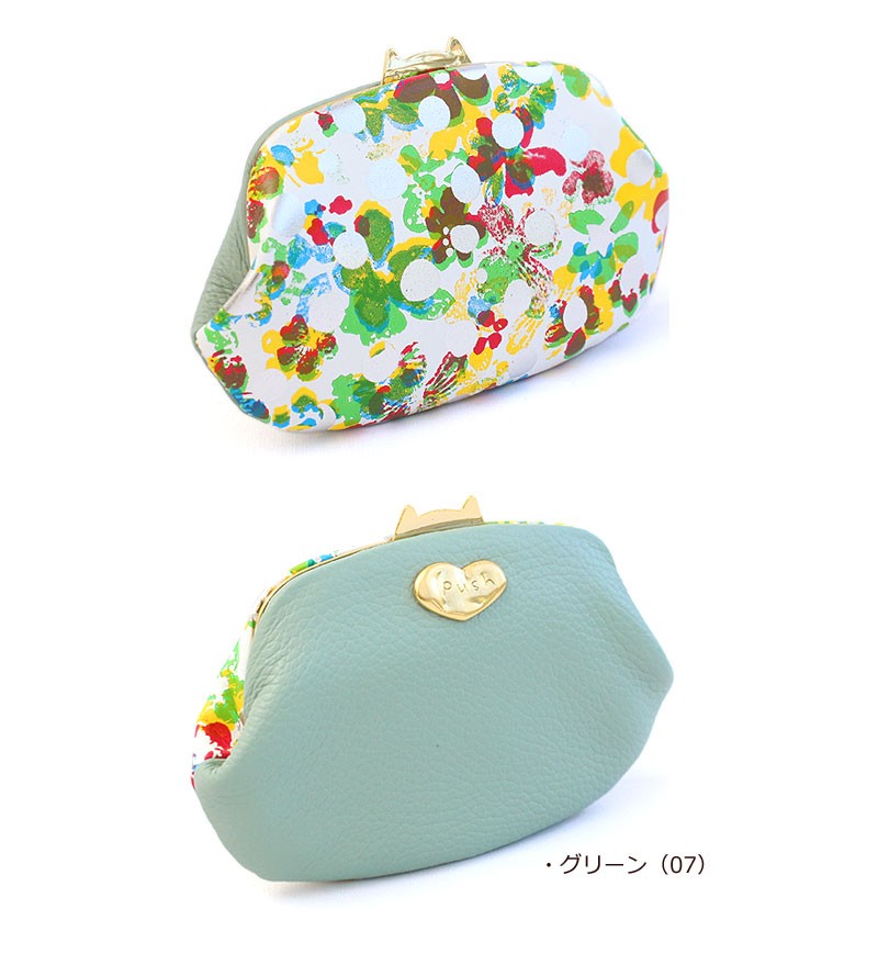 ツモリチサト tsumori chisato ミニ財布 ドットフラワーネコ 小銭入れ