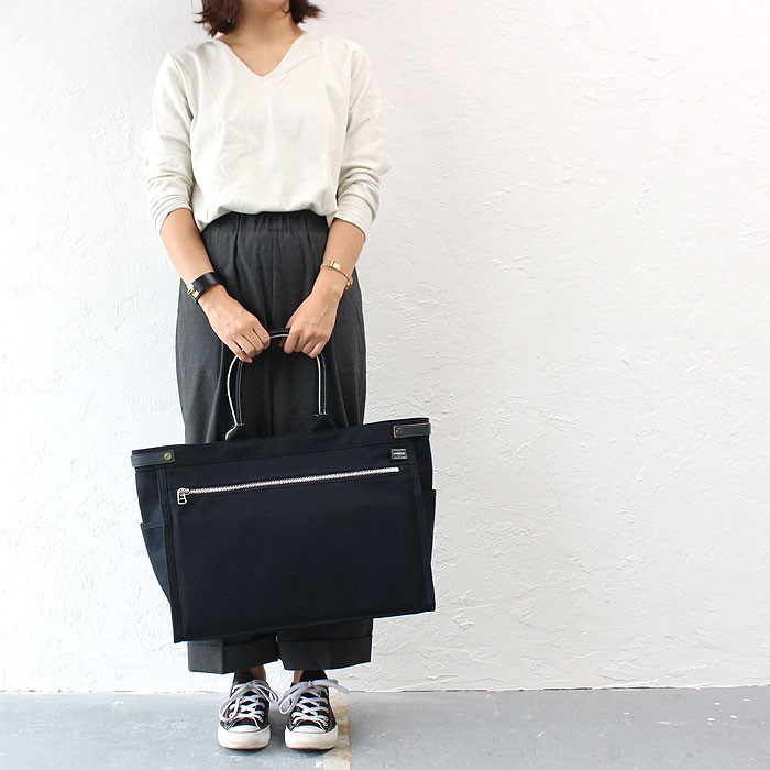 PORTER ブラウン トートバッグ PORTER ポーター ネイキッド トートバッグ(L) 667-19468 吉田