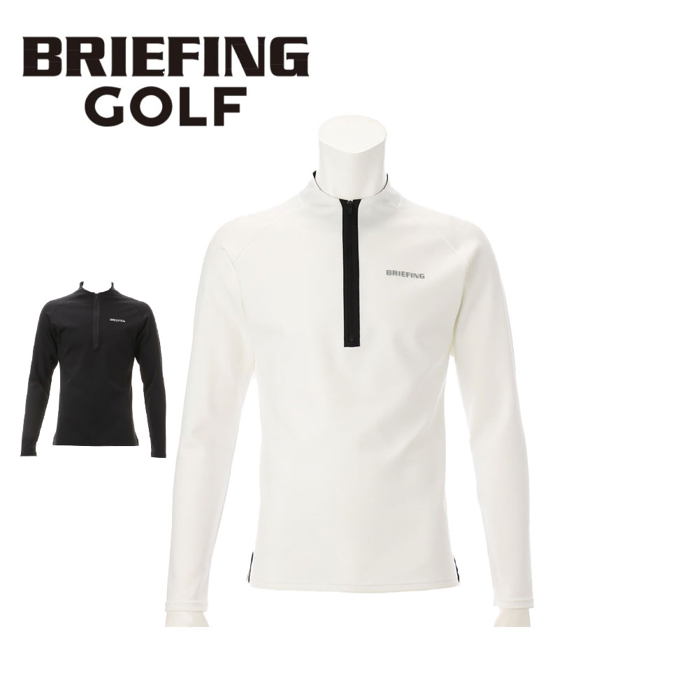 ブリーフィング BRIEFING GOLF MEN'S BACK LOGO LINE LS HALF ZIP SHIRT　BRG243M46