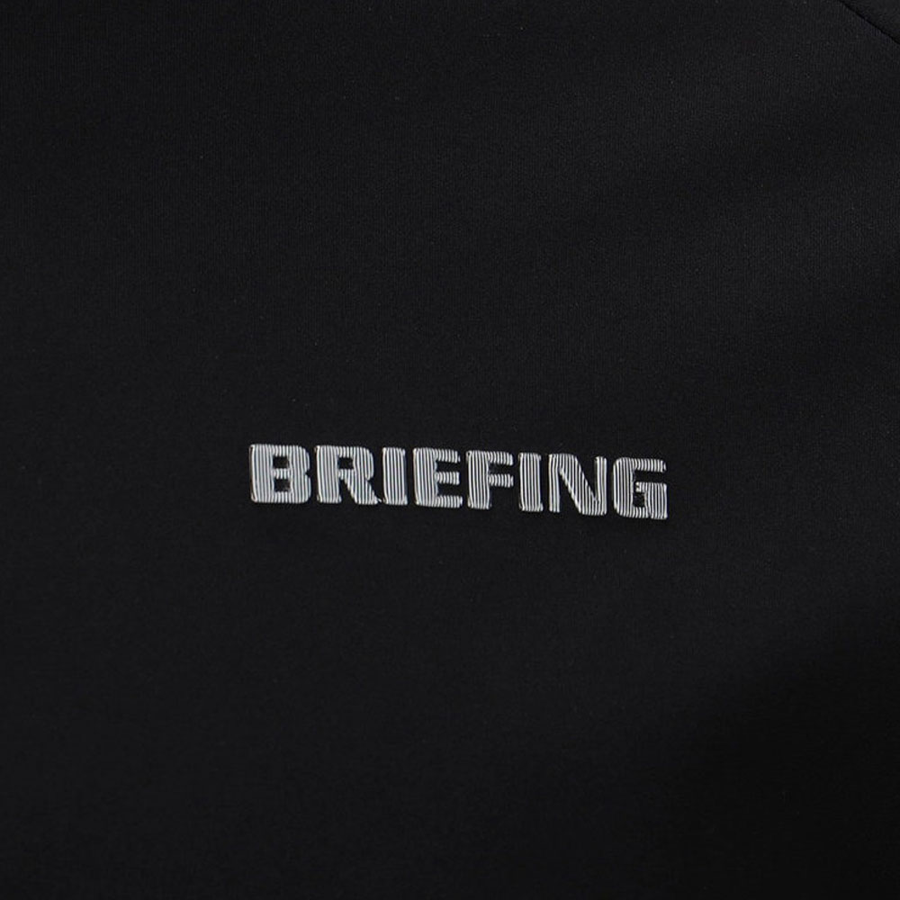 ブリーフィング BRIEFING GOLF MEN'S BACK LOGO LINE LS HALF ZIP SHIRTモックネック  長袖 トップス メンズ ブラックロゴ ゴルフ ウェアBRG243M46