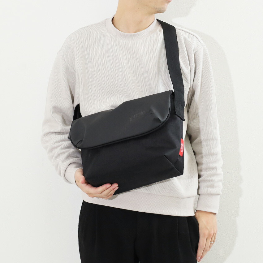 マンハッタンポーテージ ナイロンメッセンジャーバッグジュニアバックポケットW / ディバイダーマグネット ベジレザー mp1603np2