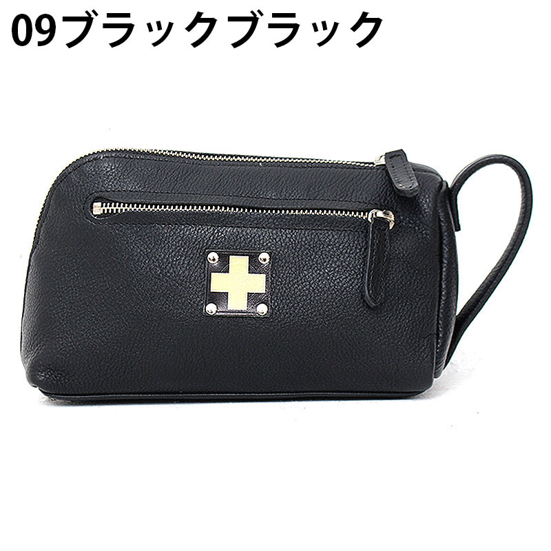 木の庄帆布 ラウンド ポーチ 小物入れ ゴルフ Round Pouch 総革