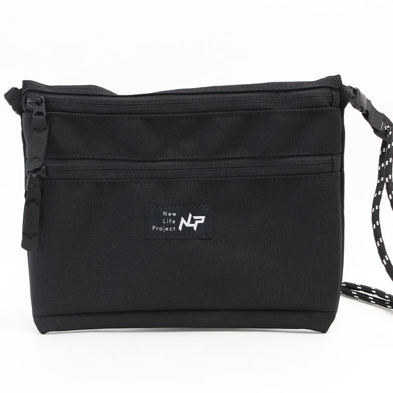 New Life Project ブラックショルダーバッグ　サコッシュ　ブラック New Life Project ニューライフプロジェクト NLP NEW LIFE