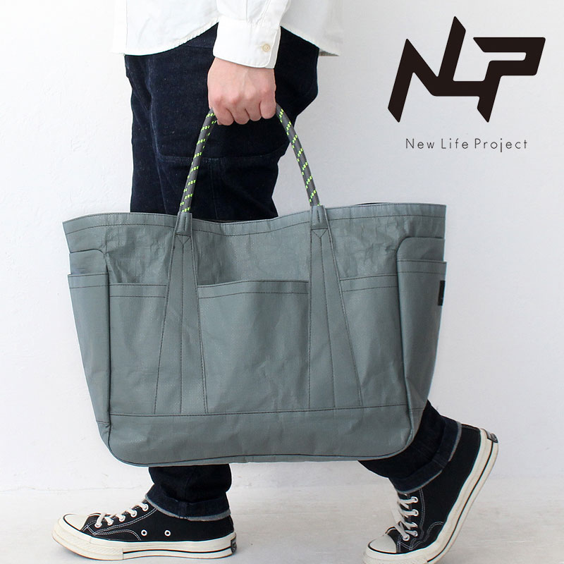 ニューライフプロジェクト NLP NEW LIFE PROJECT トートバッグ ReTA BASE×New Life Project TOTE/L  nls231t04 エコ サスティナブル 水洗い可能