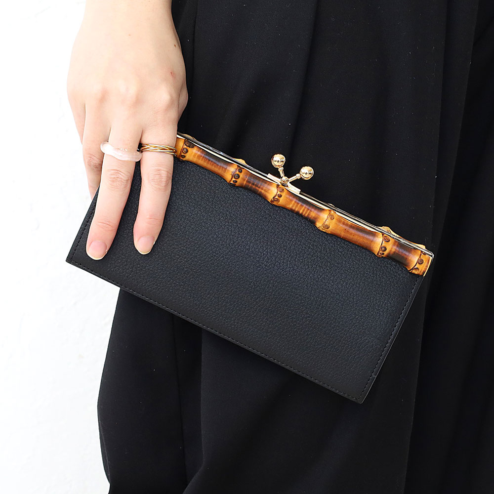 POMTATA ポンタタ 財布 長財布 バンブー がま口 BAM LONG WALLET