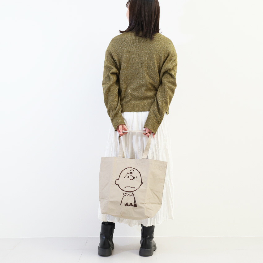 PEANUTS SNOOPY 撥水ナイロン トートバッグ