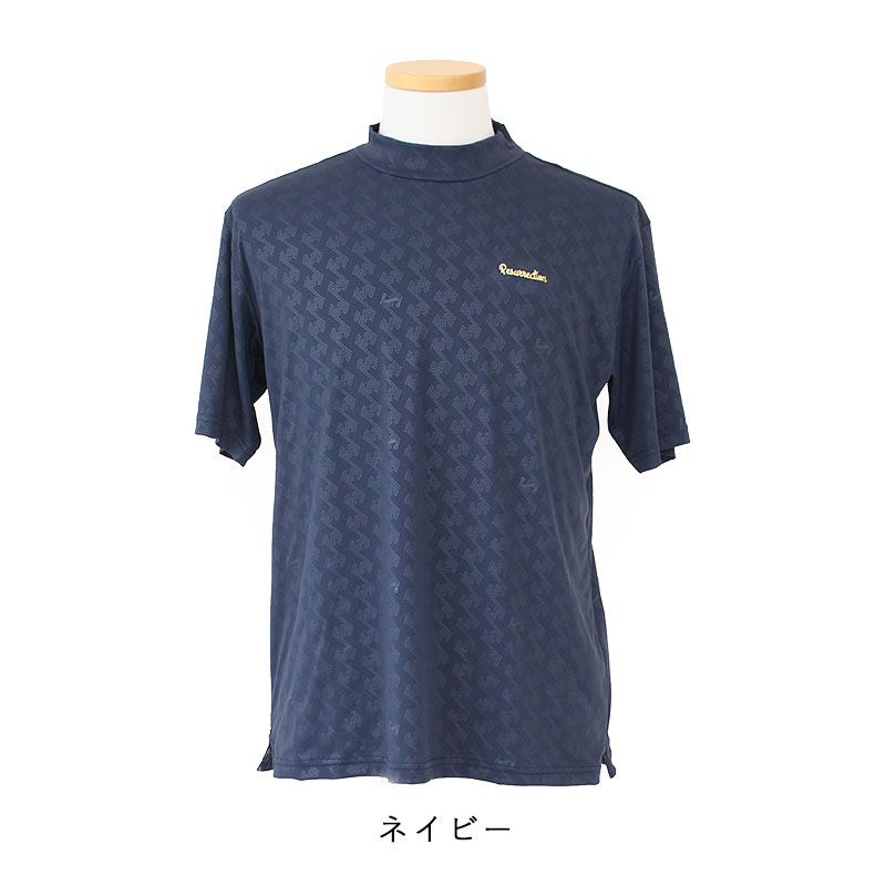 メンズ レザレクション モックネッゴルフポロシャツ M Resurrection セール価格 レザレクション RESURRECTION ゴルフ T