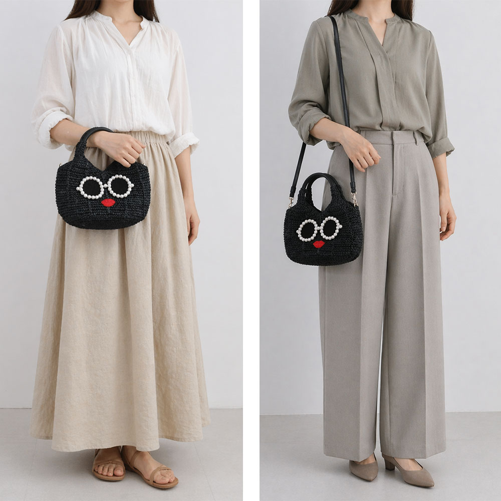 a-jolie（アジョリー） カゴバッグ 手持ちバッグ 2WAY sim26-ss09