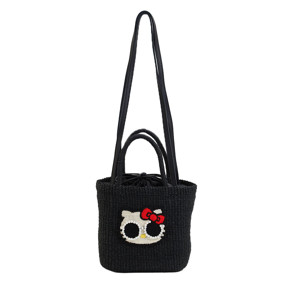 a-jolie アジョリー キティ トートバッグ 手持ちバッグ 2WAY sim26-ss13 レディース 春夏 お出かけ バッグ かごバッグの画像