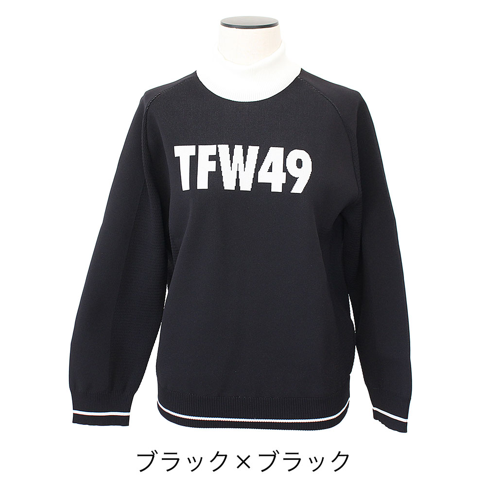 メンズウェア TFW49 ROUND NECK KNIT TFW49 ROUND NECK KNIT 黒 TFW49】ROUND NECK KNIT