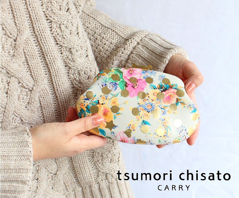 ツモリチサト tsumori chisato ミニ財布 ドットフラワーネコ 小銭入れ