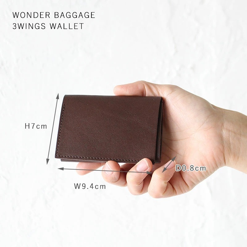 ワンダーバゲージ 三つ折り財布 メンズ WONDER BAGGAGE 3WINGS WALLET