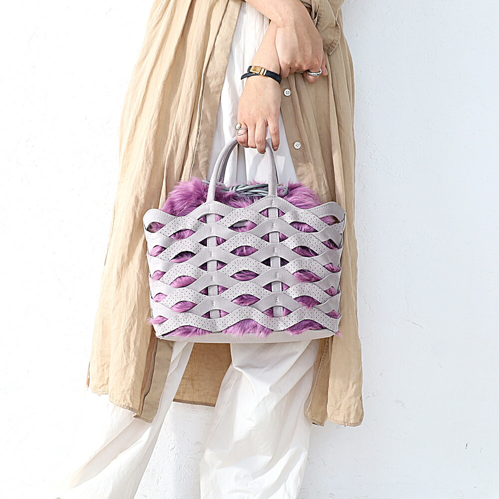 mononogu（モノノグ） 洗えるバッグ MNNG ファーバッグ 2way Wavy Tote