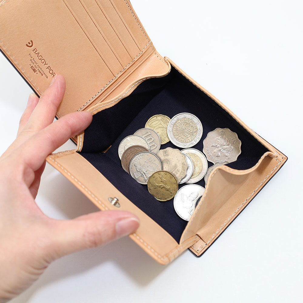 BAGGY PORT（バギーポート） KOI コーアイ 藍染 スムース 二つ折り財布