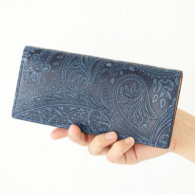 BAGGY PORT（バギーポート） 藍染め ペイズリー 長財布 zys190 BAGGY