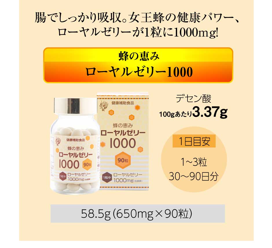 サンフローラ 蜂の恵み ローヤルゼリー1000　東和バイオ