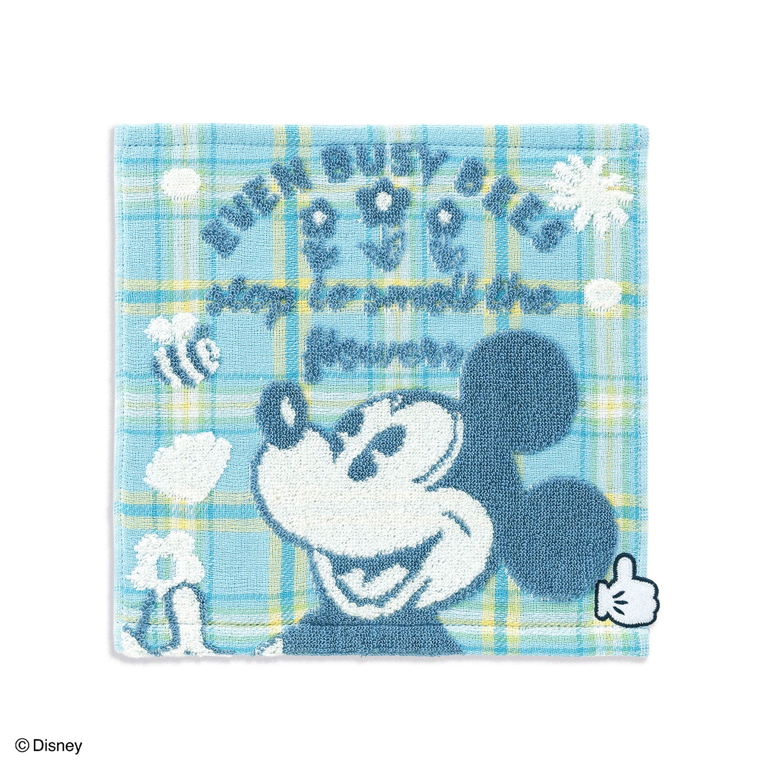 Disney（ディズニー） タオルハンカチ Happy Day 名入れ 刺繍 プチ