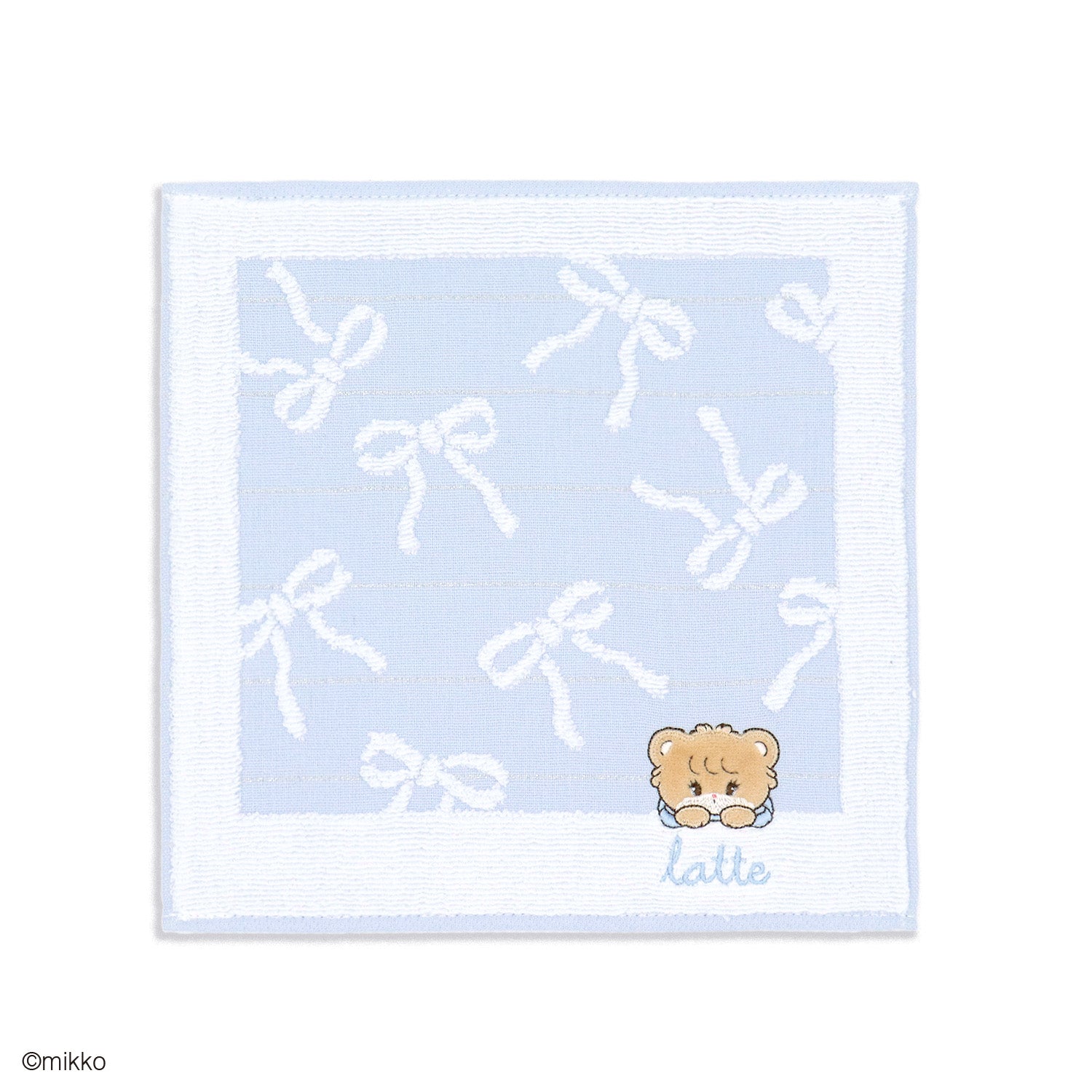 Lil ala mode タオルハンカチ リボンリボン 名入れ 刺繍 プチギフト