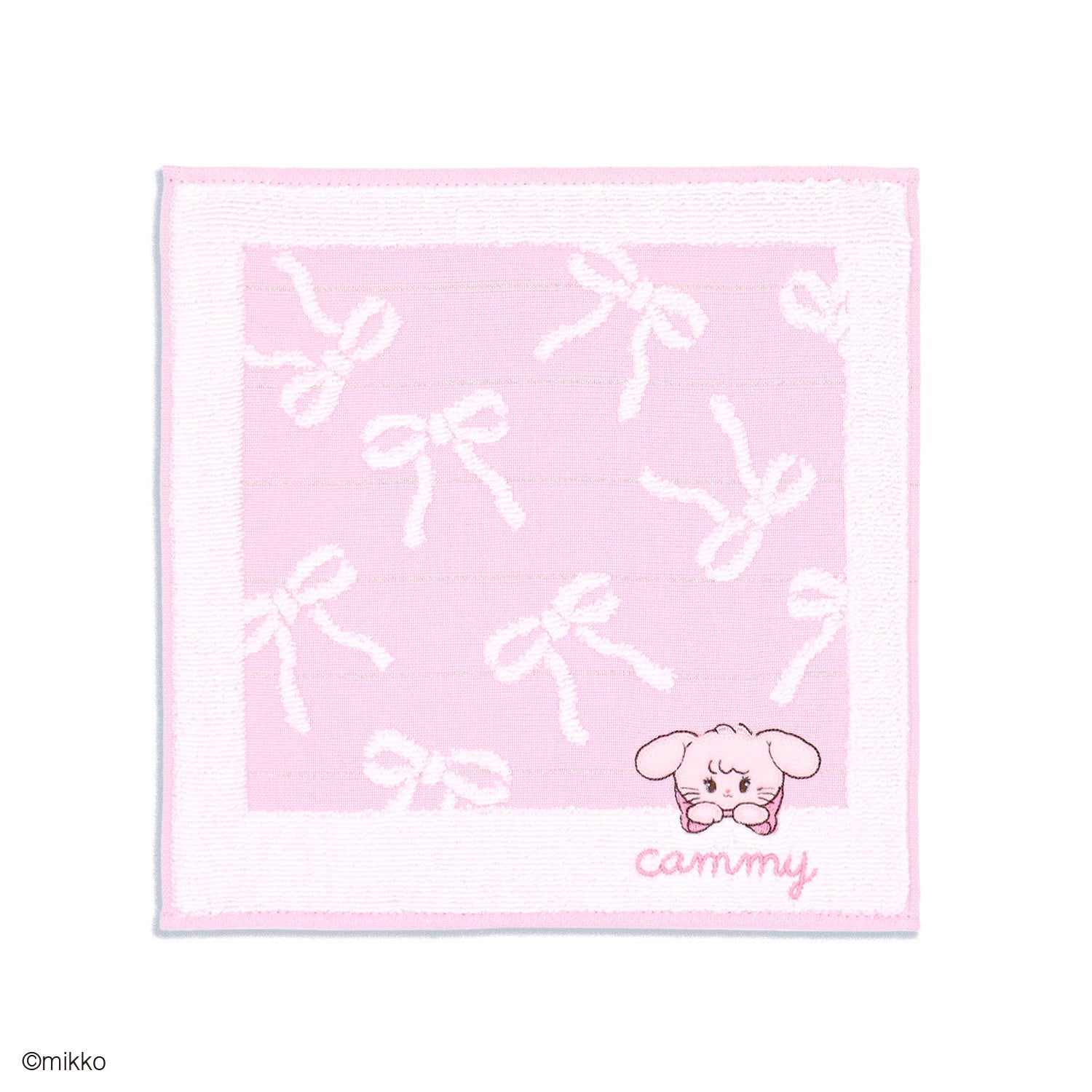 Lil ala mode タオルハンカチ リボンリボン 名入れ 刺繍 プチギフト
