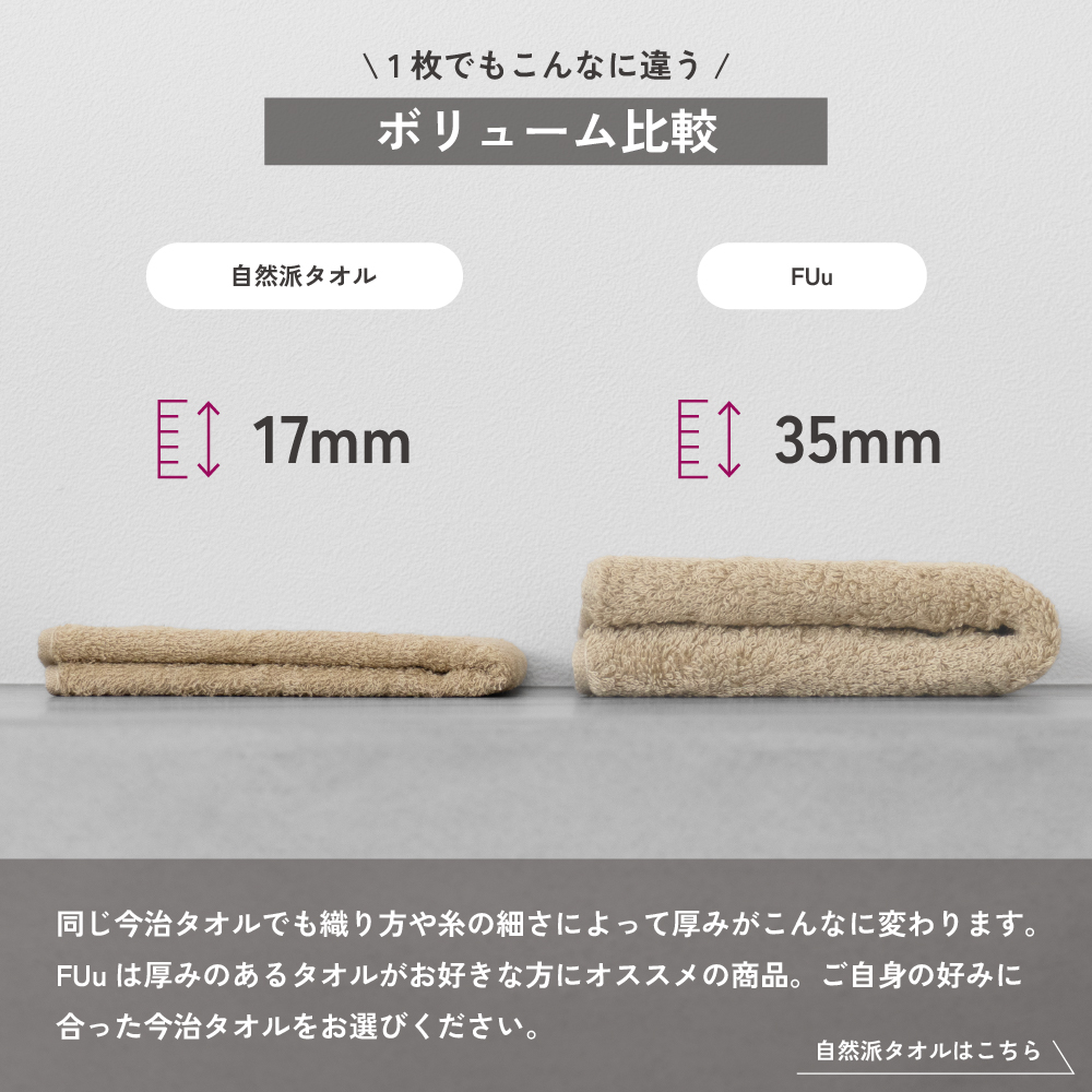 今治 フェイスタオル 3枚 FUu ふう 今治タオル 厚手 ふわふわ 高級 単品 比較
