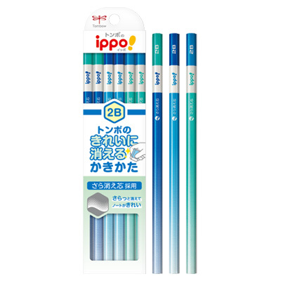 金箔押し名入れ無料 トンボ ippo! きれいに消える かきかた鉛筆 6角 TOMBOW 小学校 小学生 入学準備 入学祝い 入学記念品 | ippo！ | 01