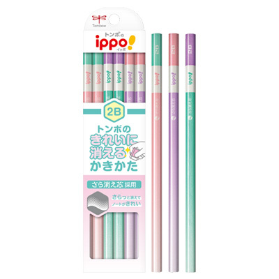 金箔押し名入れ無料 トンボ ippo! きれいに消える かきかた鉛筆 6角 TOMBOW 小学校 小学生 入学準備 入学祝い 入学記念品 | ippo！ | 02