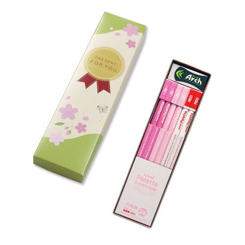 uni（三菱鉛筆） 金箔押し名入れ無料 ギフトボックス入り かきかた鉛筆