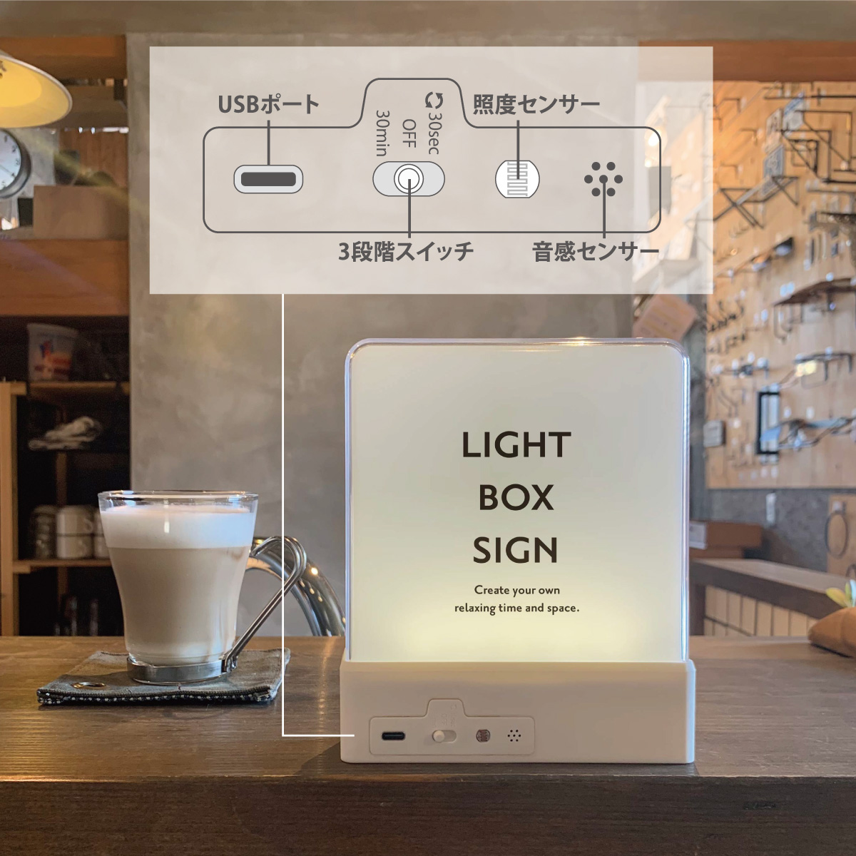 卓上ライト 壁掛けライト LIGHT BOX SIGN ライトボックスサイン 