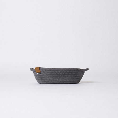 ロープバスケット  Sサイズ 小物収納 メガネ置き 玄関 アイボリー おしゃれ ナチュラル インテリア雑貨 コットンロープ 本革 モック ロープストレージ |  | 03